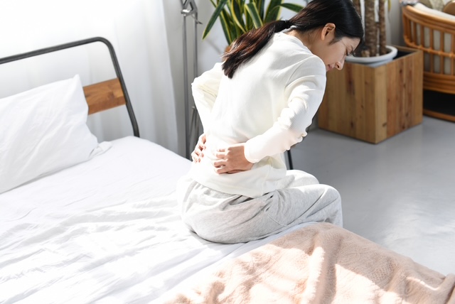 冬の朝の体のこわばり