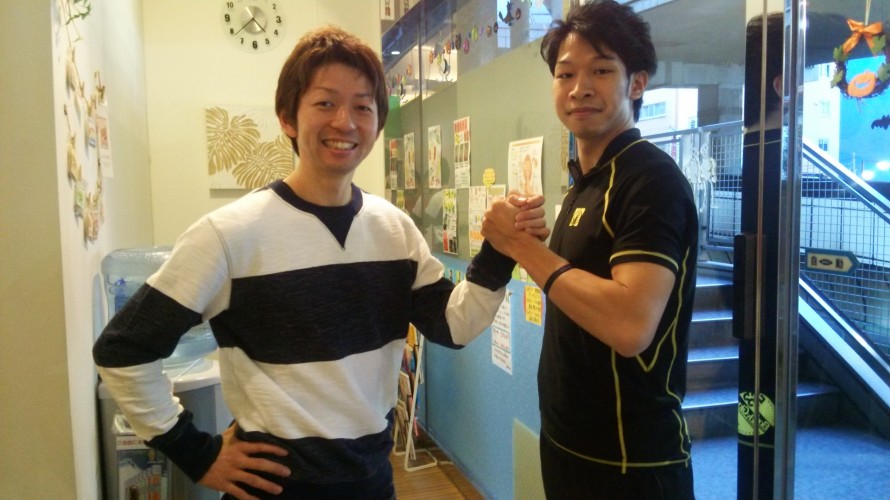 スカッシュ日本代表　清水孝典選手来店